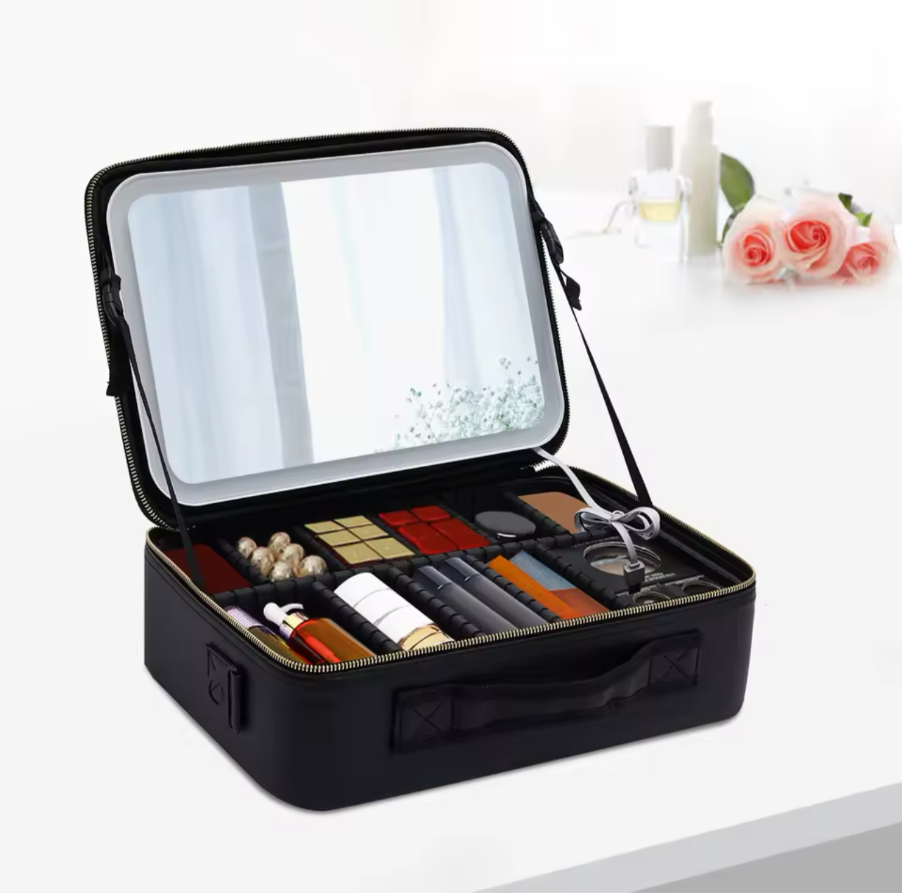 Make-up Travel Bag With Mirror Led XL